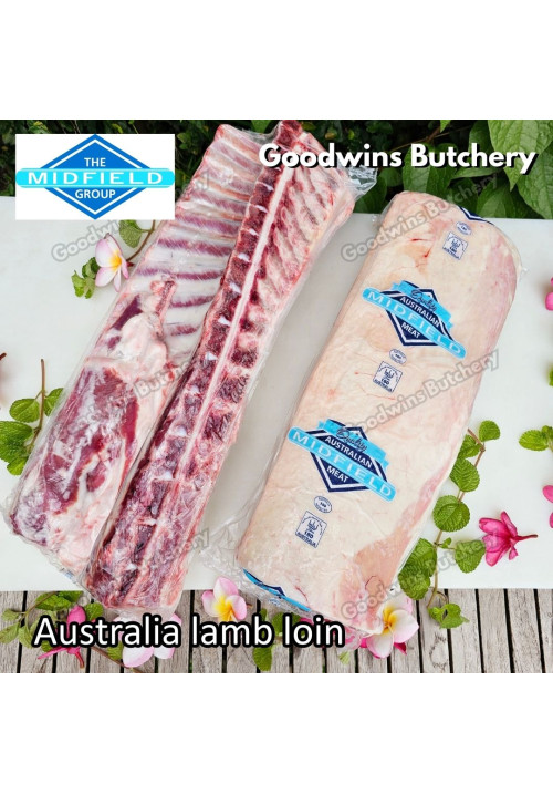 Lamb LOIN whole cut frozen Australia MIDFIELD +/- 3 kg/pc, length 40-46 cm/pc (price/kg)